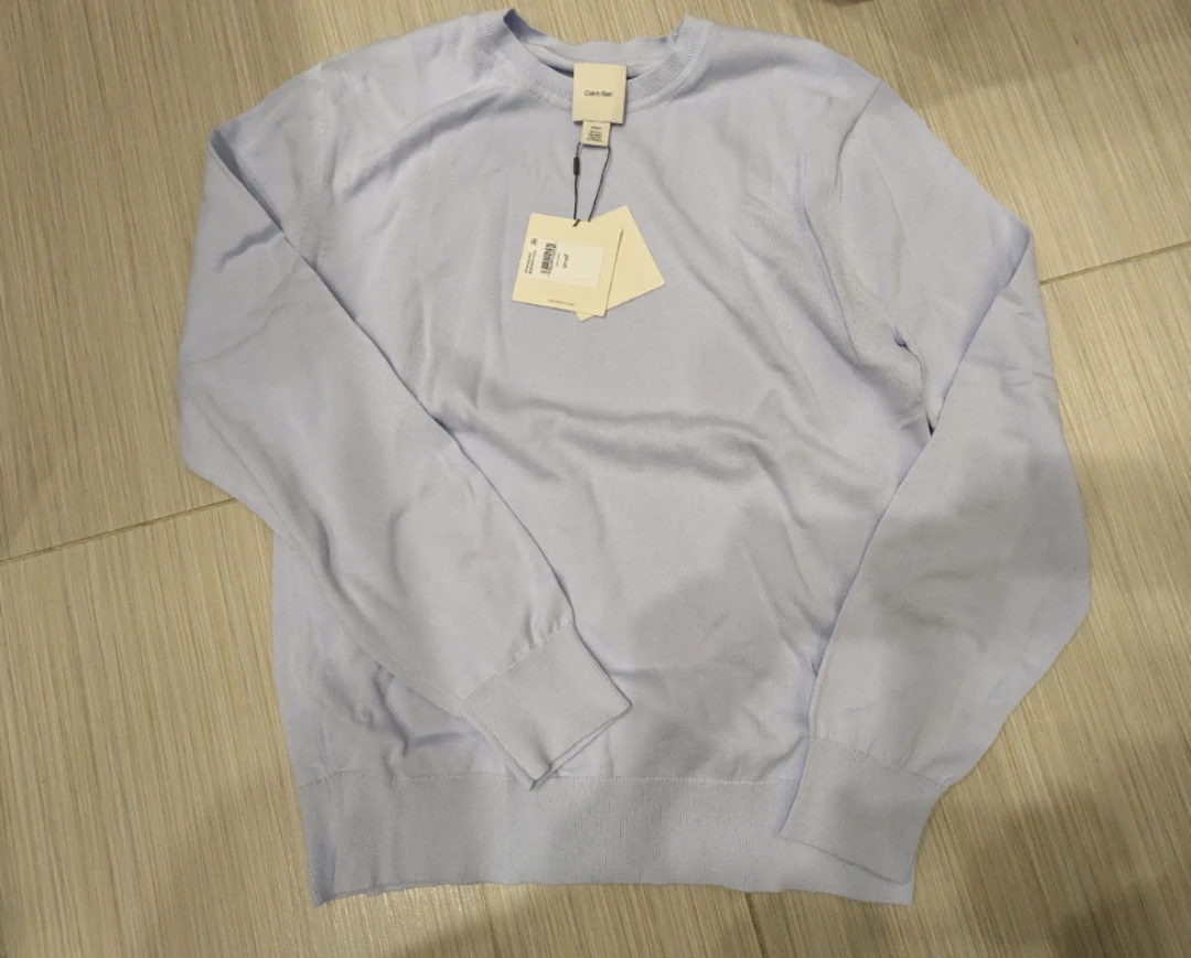 🏆Calvin Klein Men's Light Blue Crewneck Sweater - Size Small - photo 3