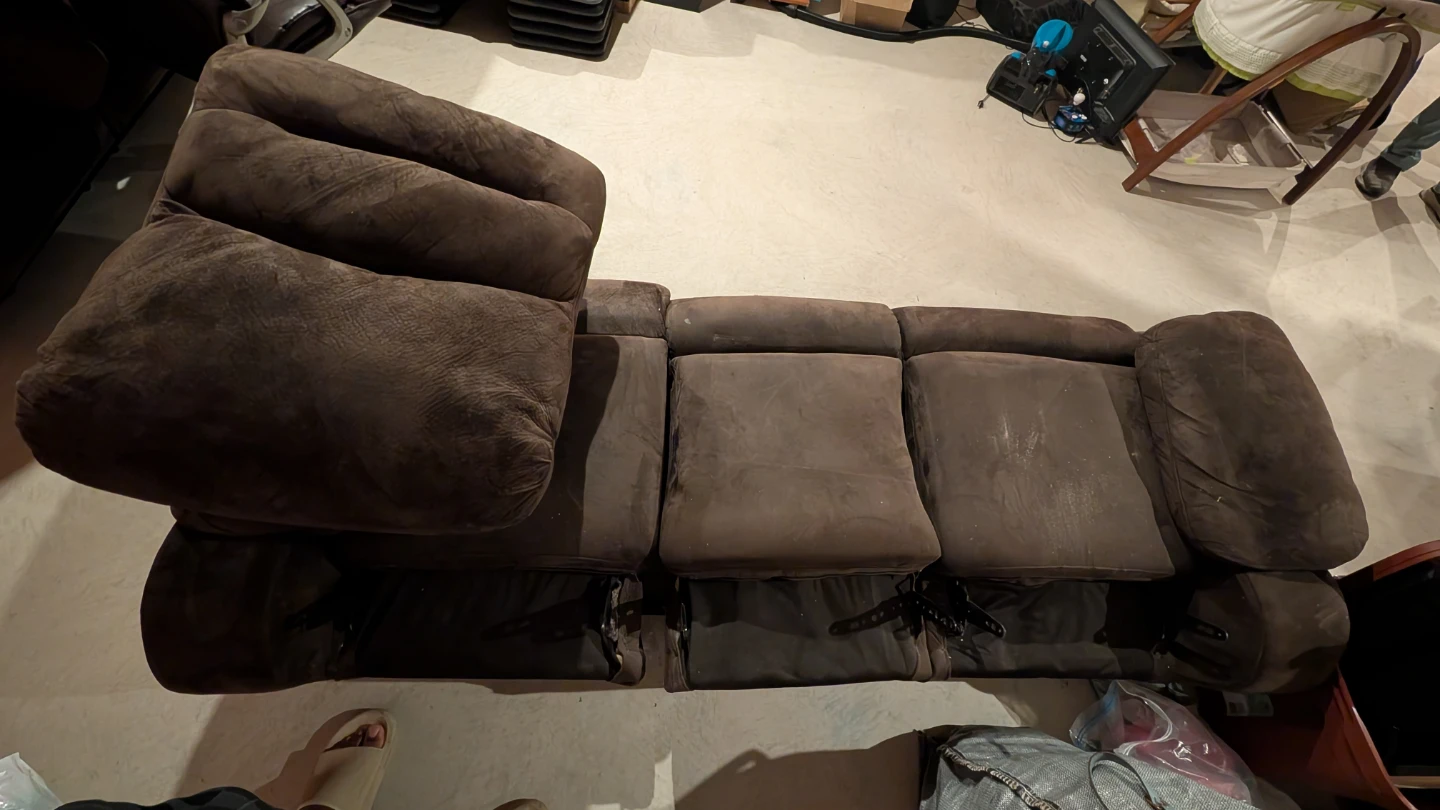 Brown Reclining Loveseat