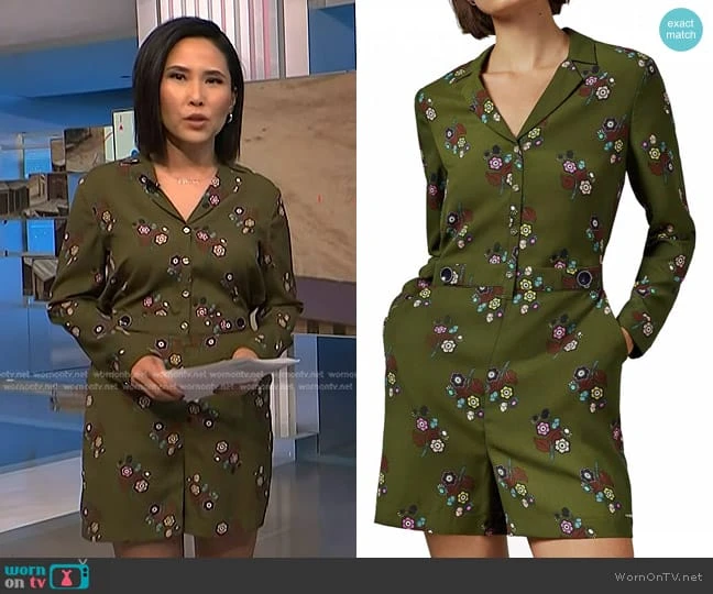 Ted Baker London Floral Print Shirt Dress Size 2