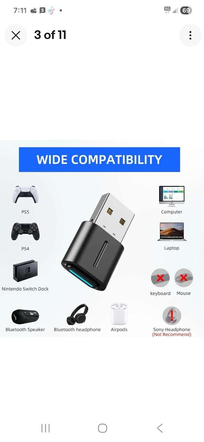 Smof USB Bluetooth Dongle Adapter DG02