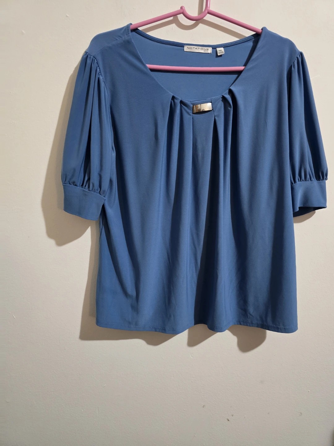 Notations Blue Short Sleeve Top - photo 2