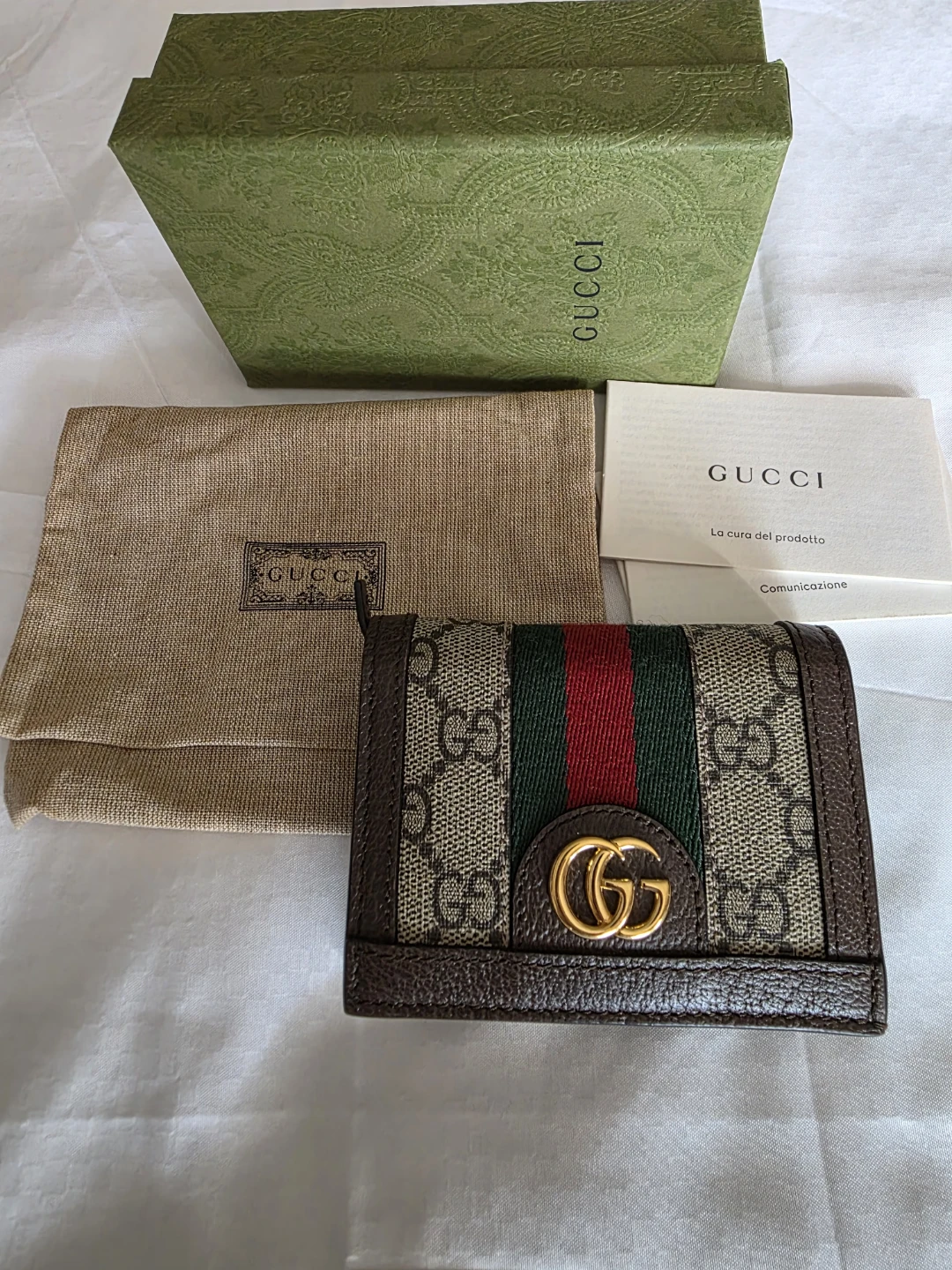 Authentic Ophidia GG Tri-fold Wallet