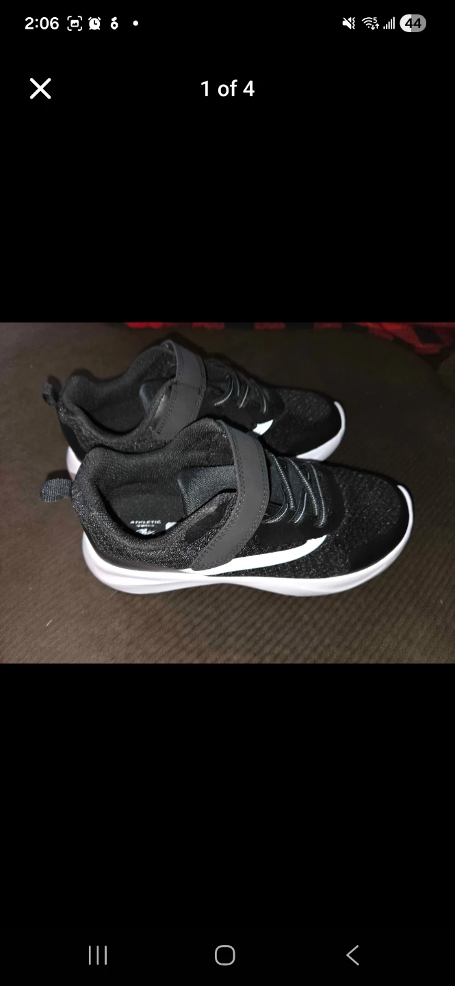 Athletic Works Black Sneakers - Size 4