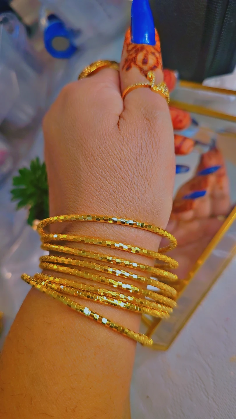 Beautiful 24 K gold plated bangles - photo 3