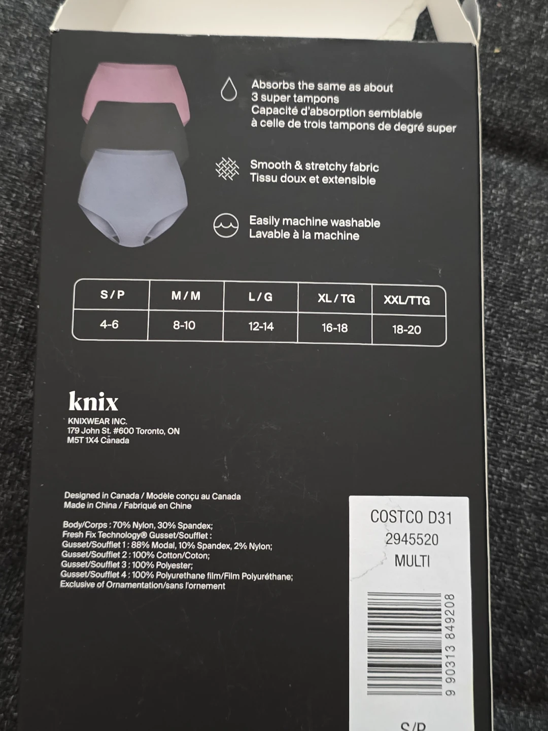 Knix Super Leakproof Reusable Period Underwear S/P -2 ps - photo 2