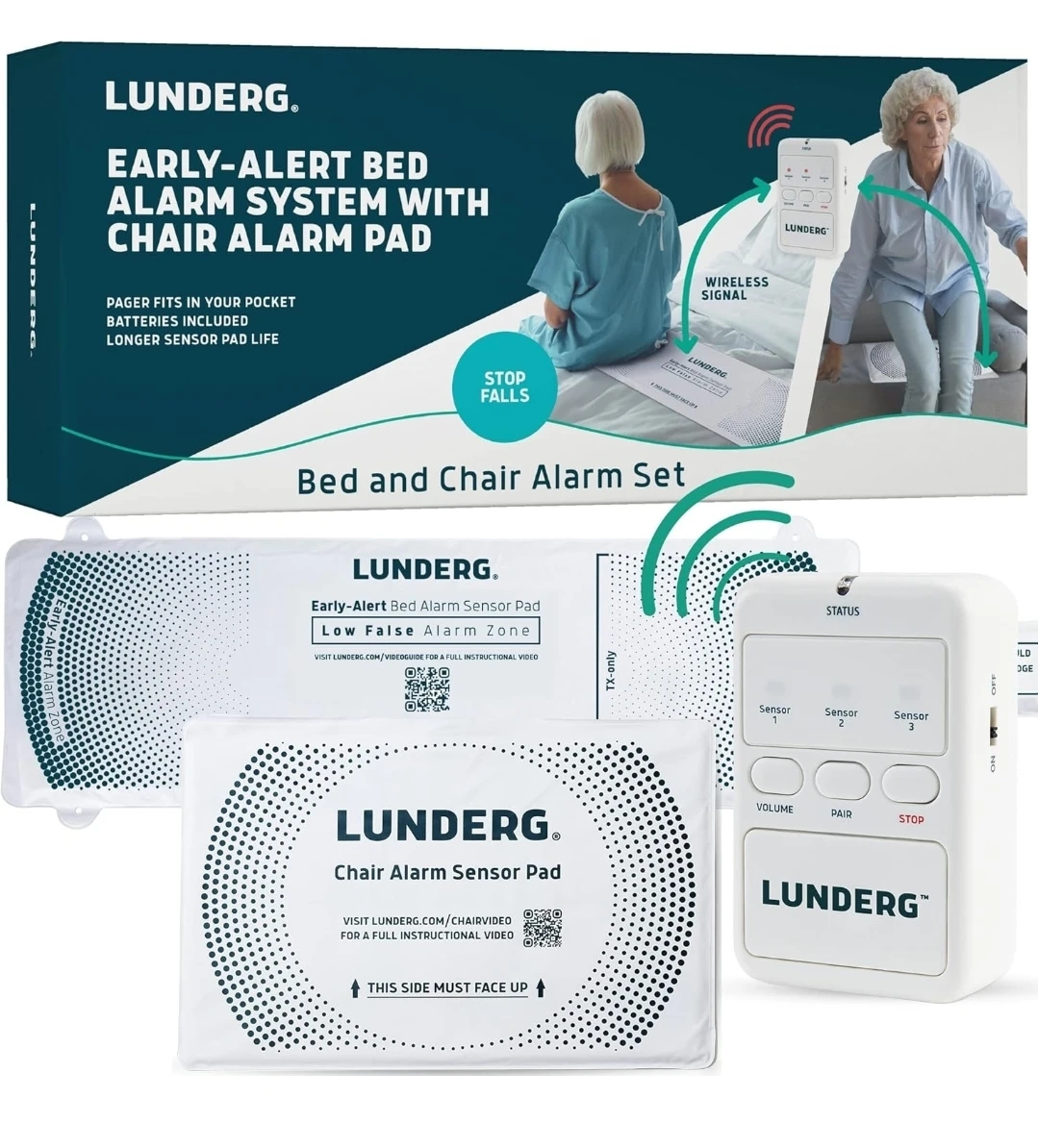 Lunderg Early-Alert Bed and Chair Alarm System