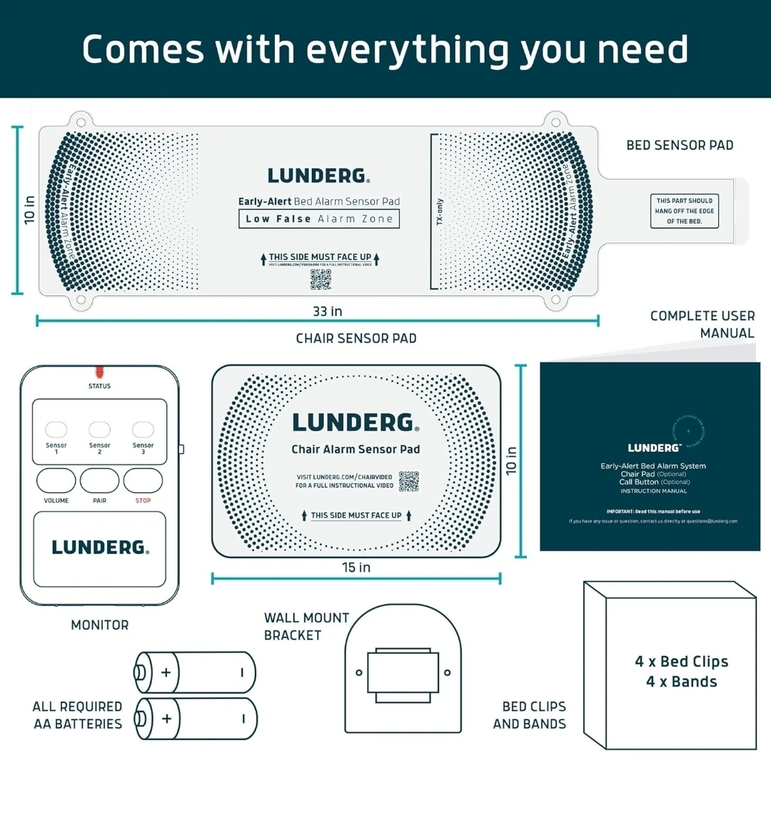 Lunderg Early-Alert Bed and Chair Alarm System - photo 4
