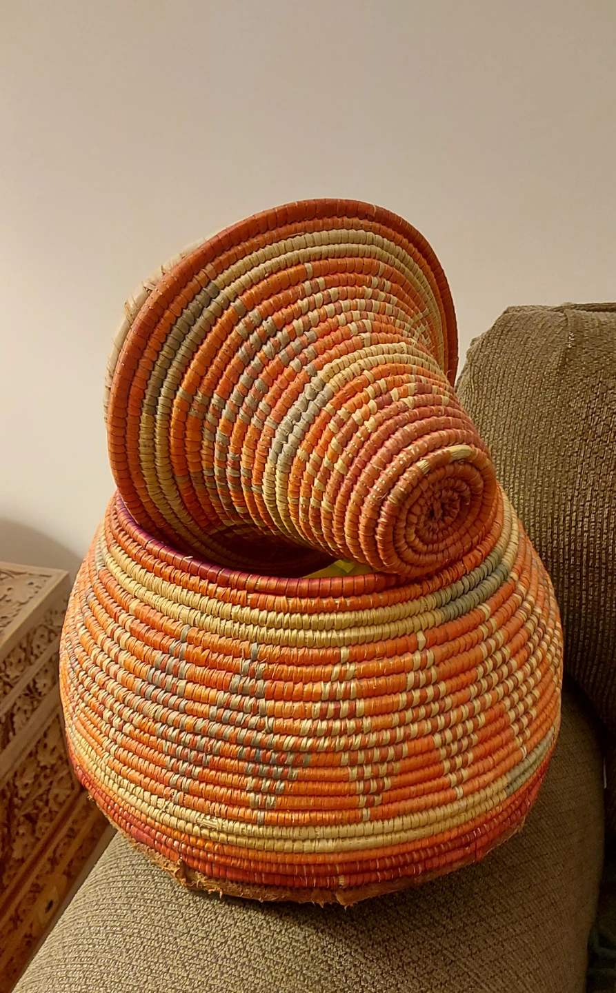 Woven Storage Basket with Lid