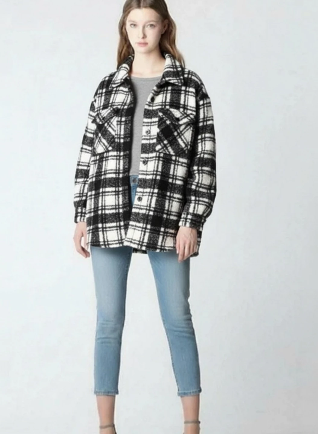 NWT SERRA Women's Plaid Shirt Jacket🧡