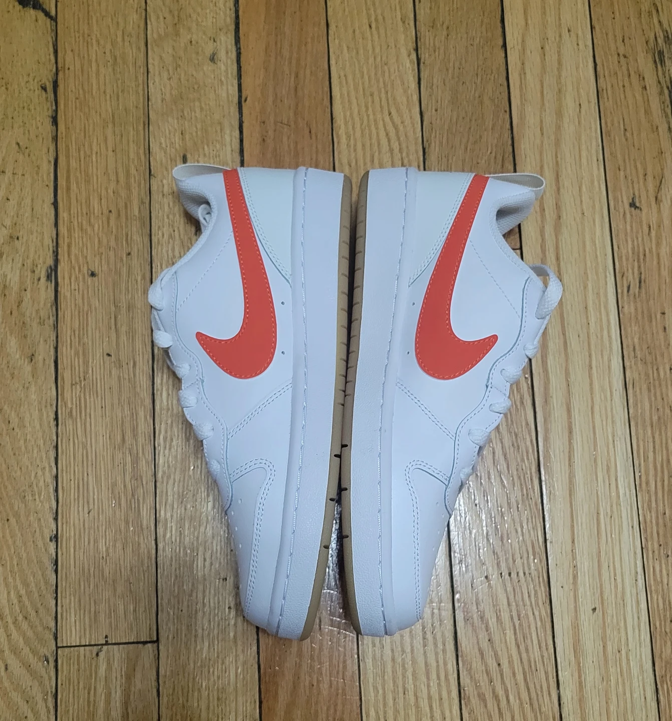 Nike Court Vision Low Sneakers White/Coral Size 6Y - photo 3