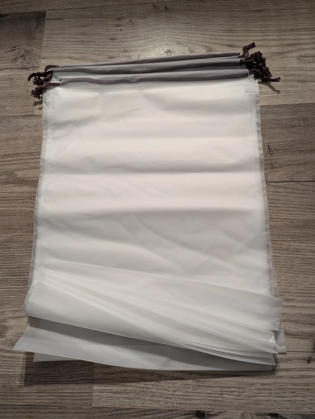 Set of 10 White Drawstring Shoe  Bags