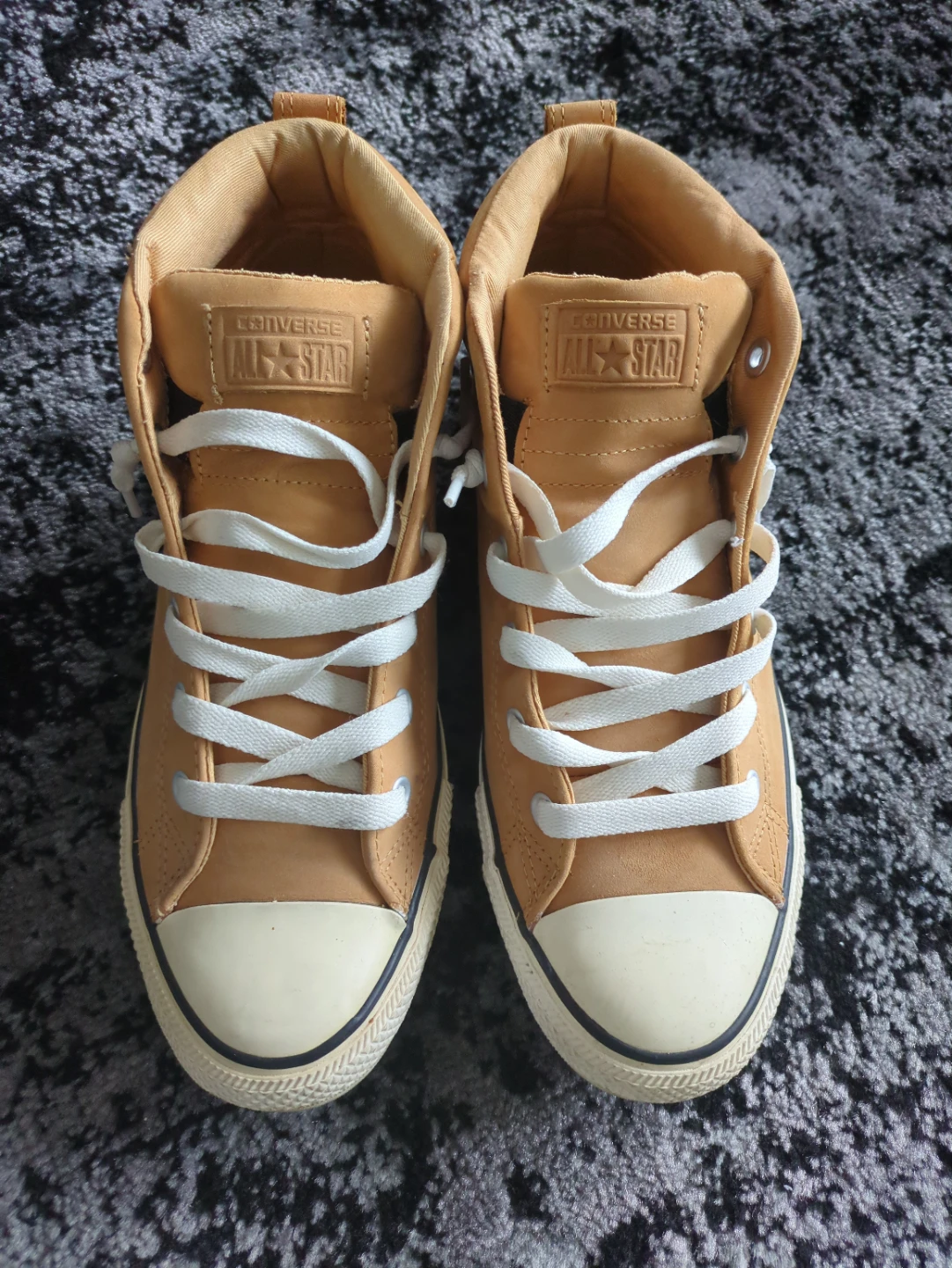 Converse All Star High Top Sneakers - Tan Suede