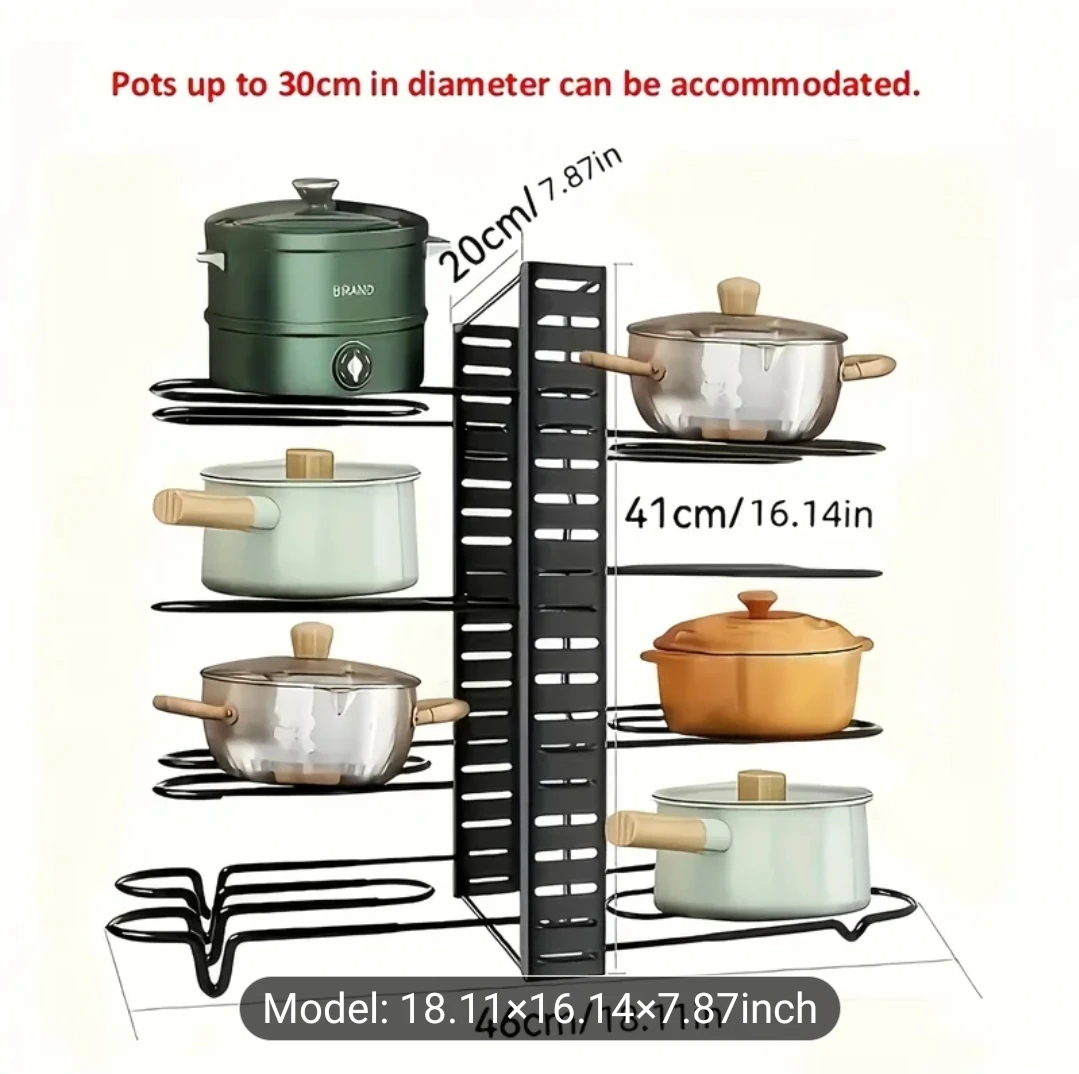 Adjustable Pot and Pan Organizer Rack - photo 5