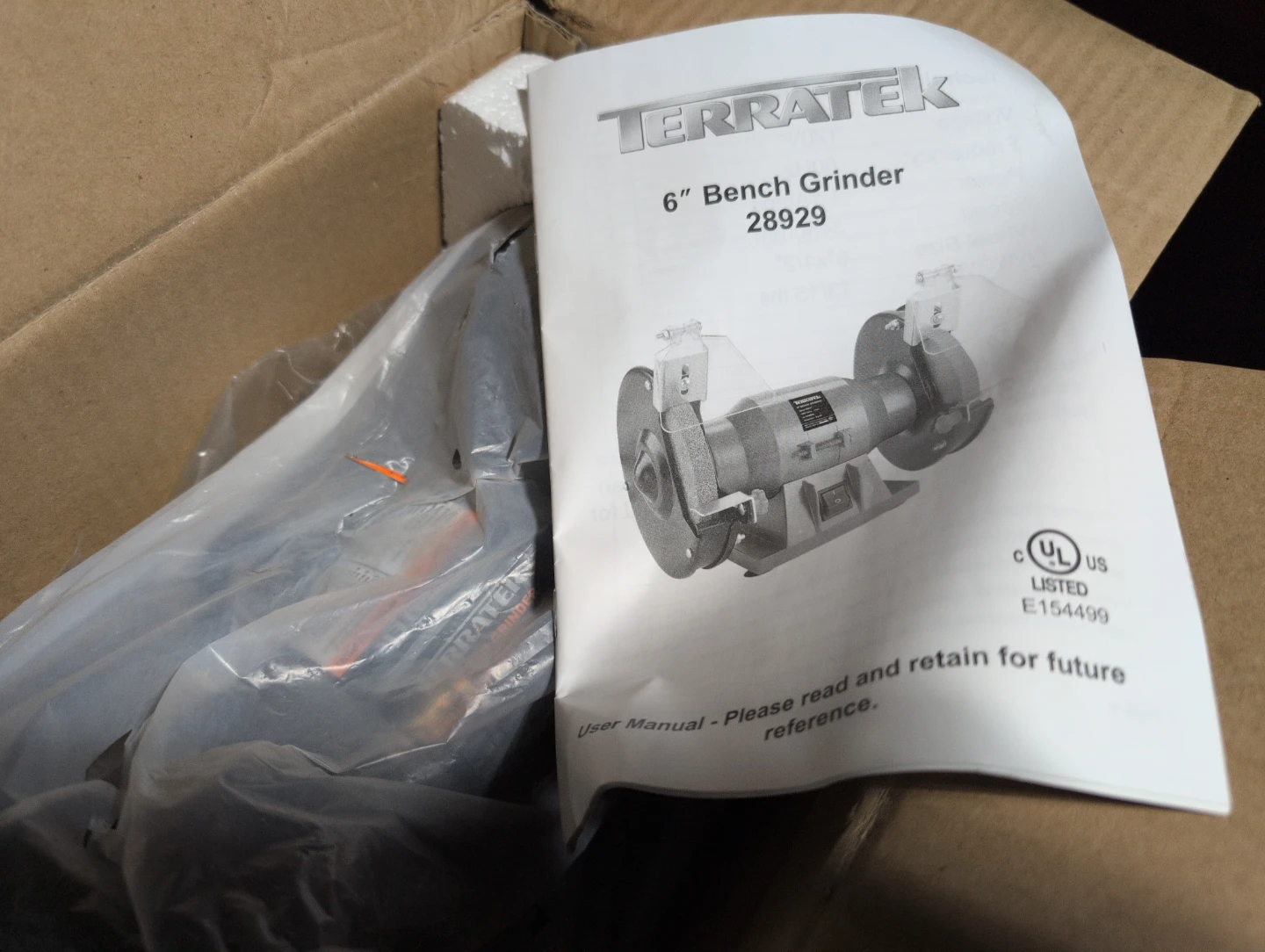 TERRATEK 6" Bench Grinder 28929 - photo 4