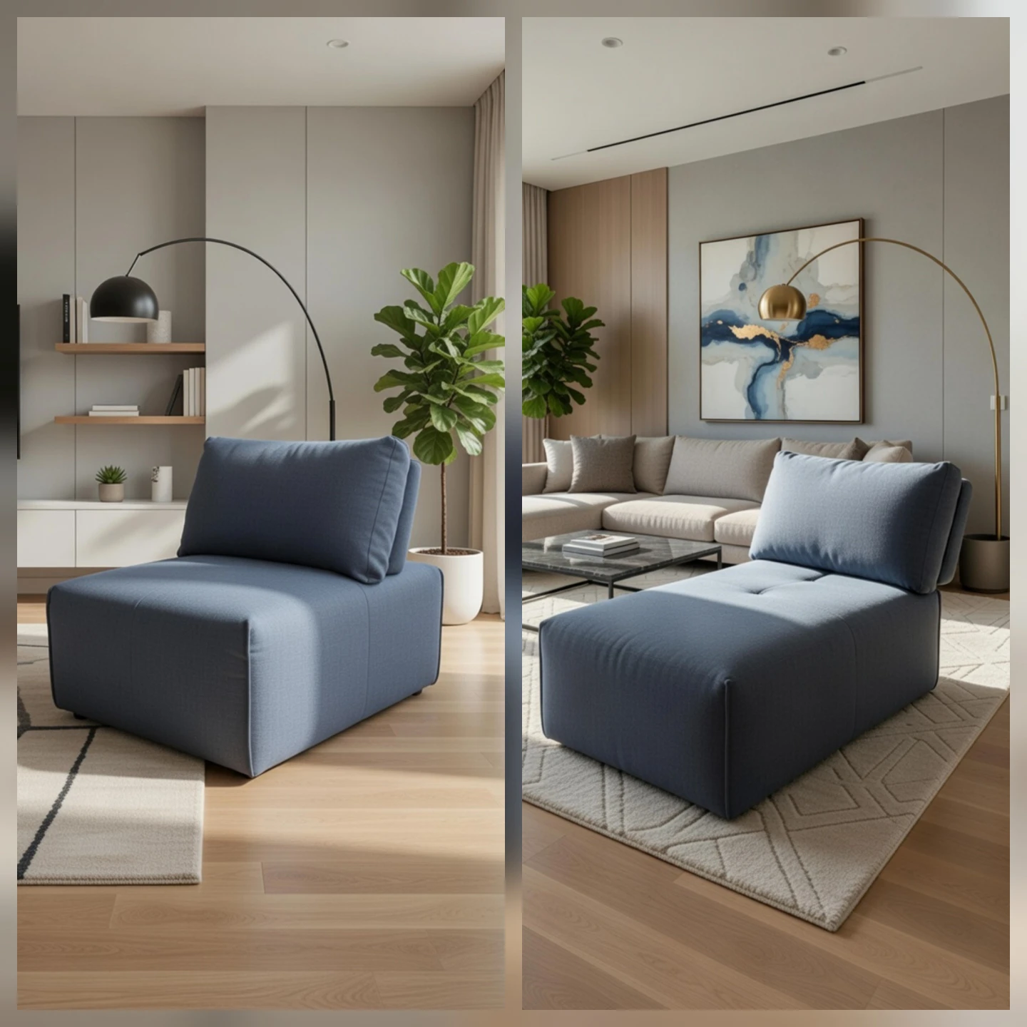 Moe's Convertible Chaise Lounger Chair