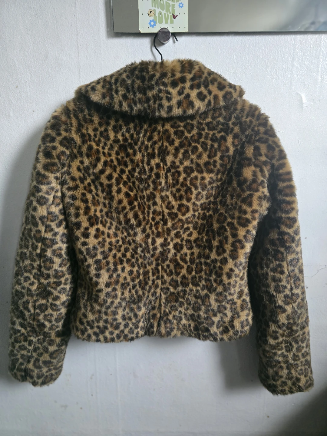 Leopard Print Faux Fur Jacket Size 8 - photo 5