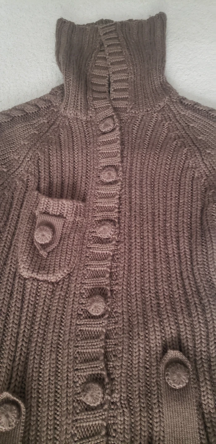 Brown Knit Cardigan Sweater - photo 3