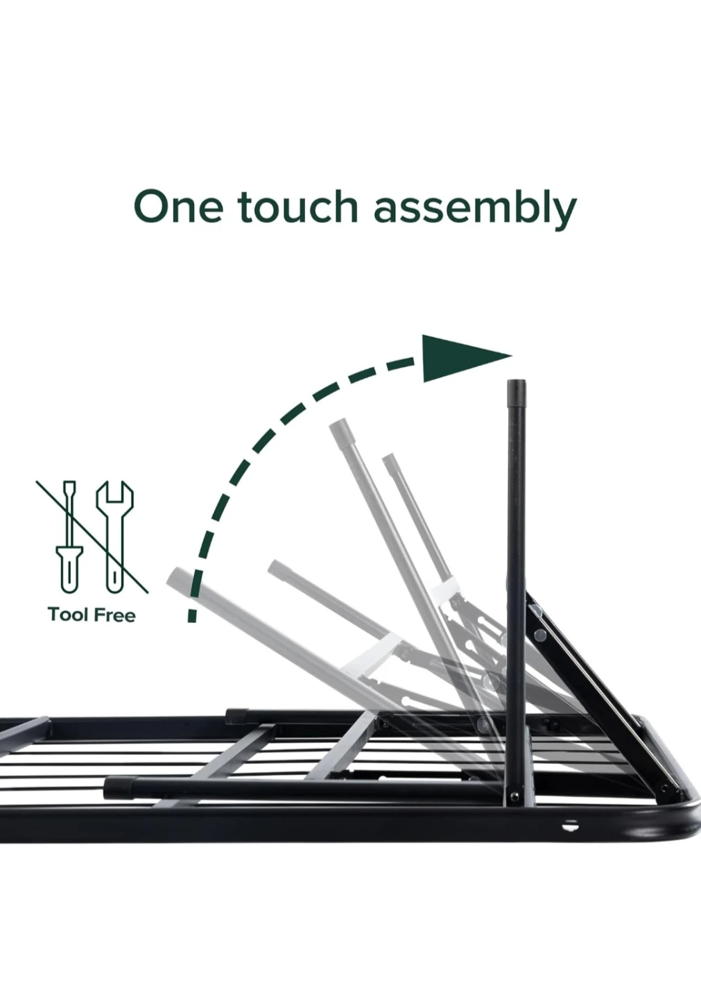Black Metal Twin Bed Frame - photo 4