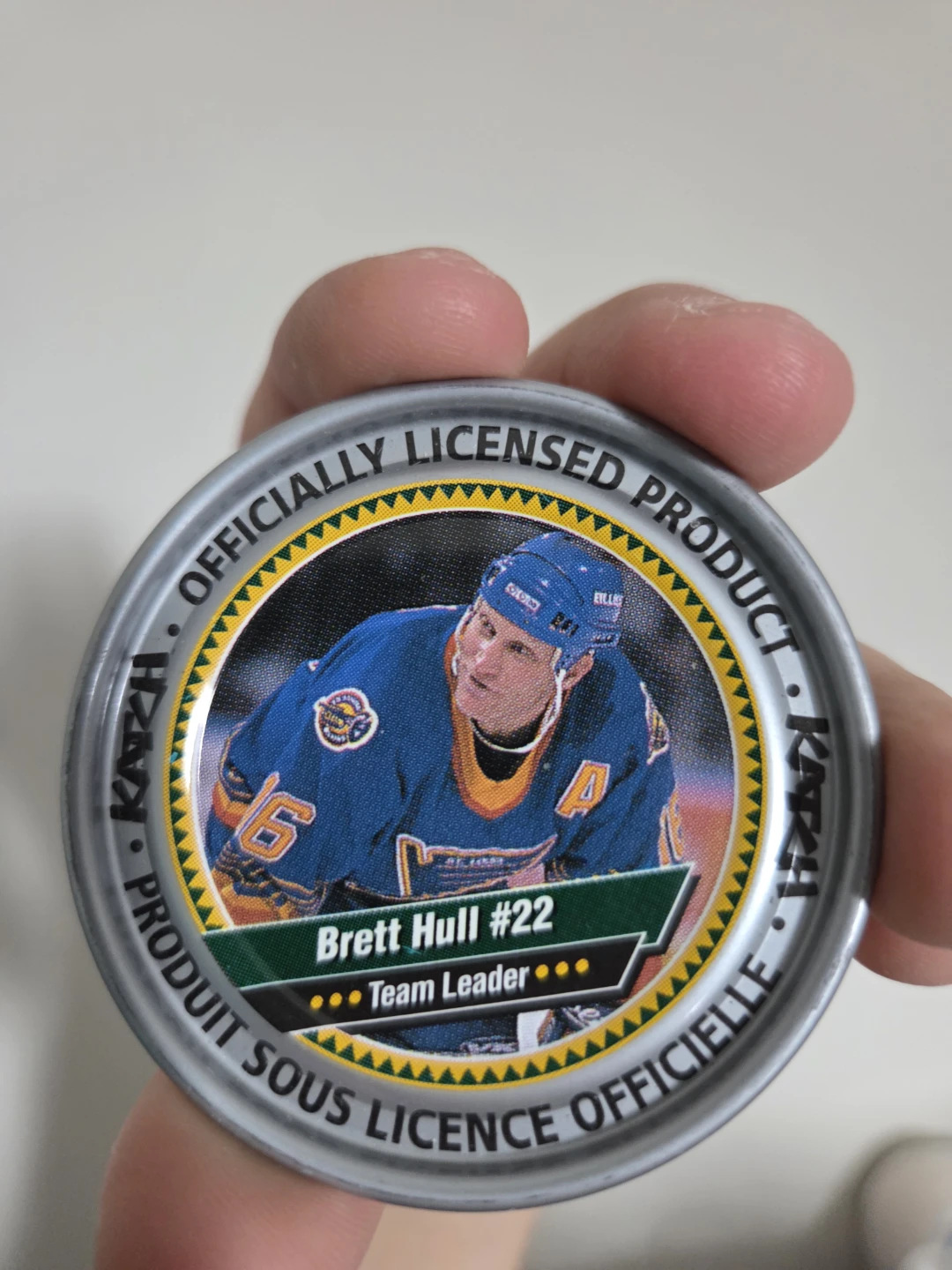 KAZH Brett Hull #22 Dallas Stars Team Leader Hockey Puck