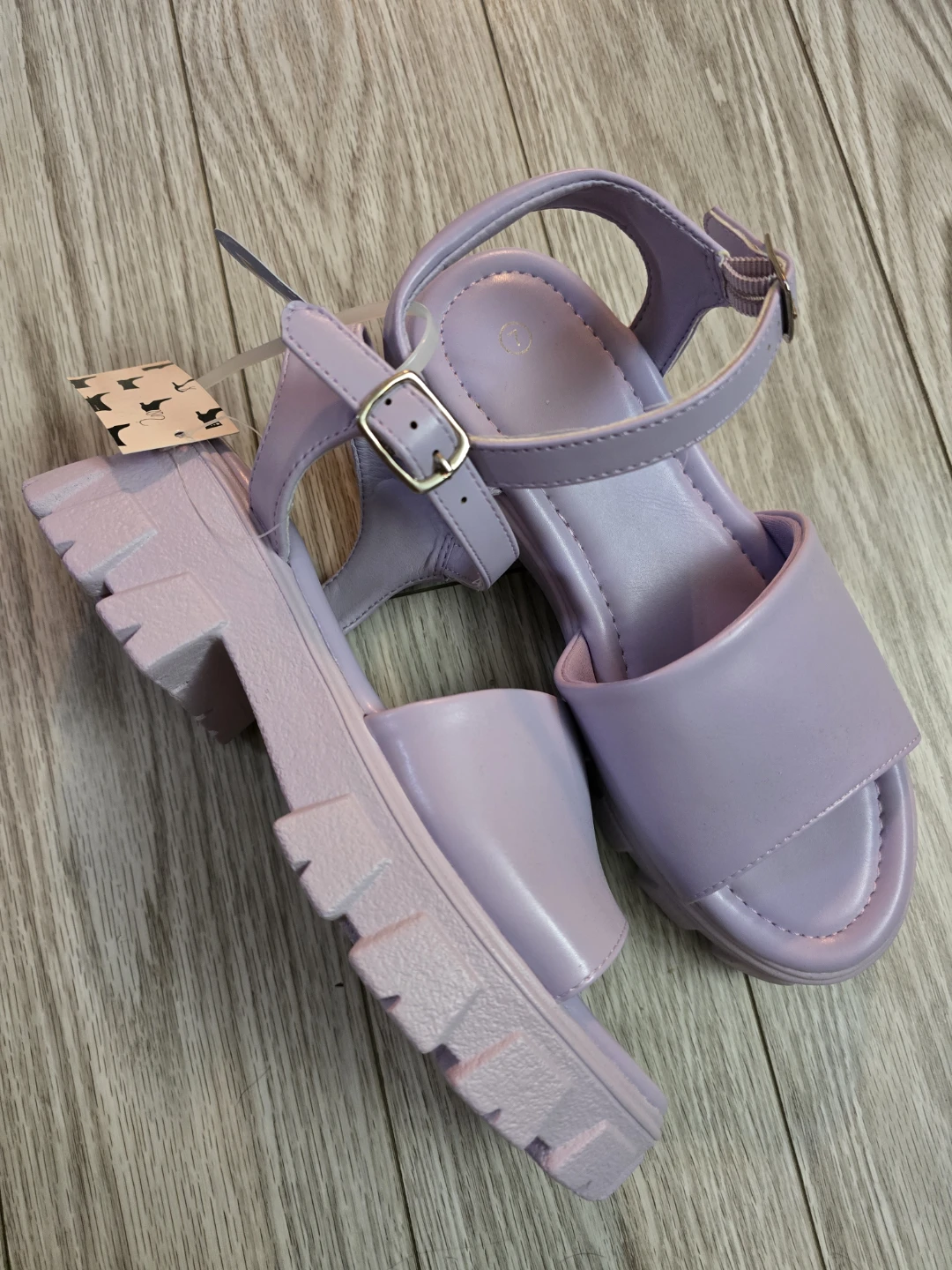 Lilac Platform Sandals Size 7 - photo 2