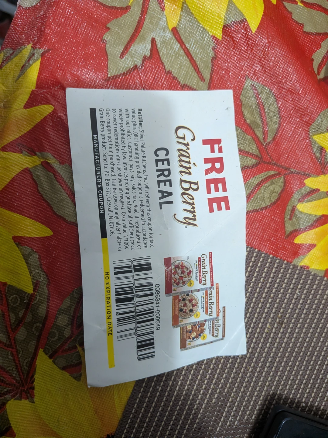 Free Grain Berry Cereal Coupon