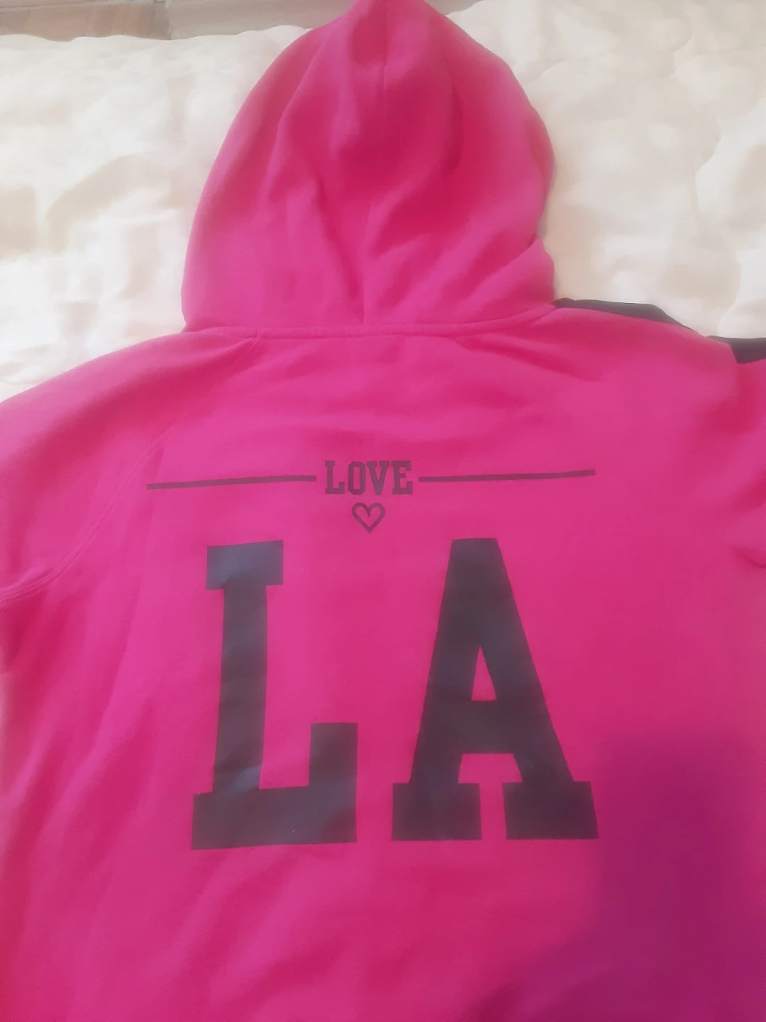 Forever 21 "Love LA" Pink Hoodie - Size L/G - photo 4