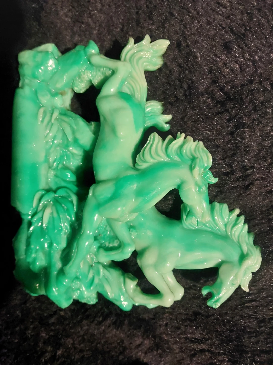 Green Jade-like Horse Figurine