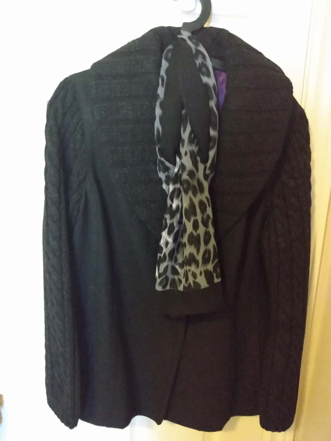 (New) Sears  Women's Wool Winter Coat  Size XL Scarf inc.