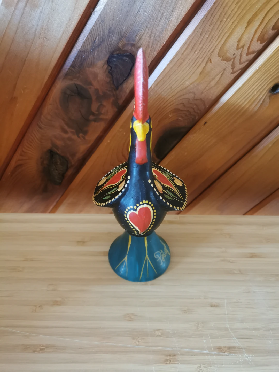 Portuguese Folk Art Rooster and Fabric Basket - photo 3
