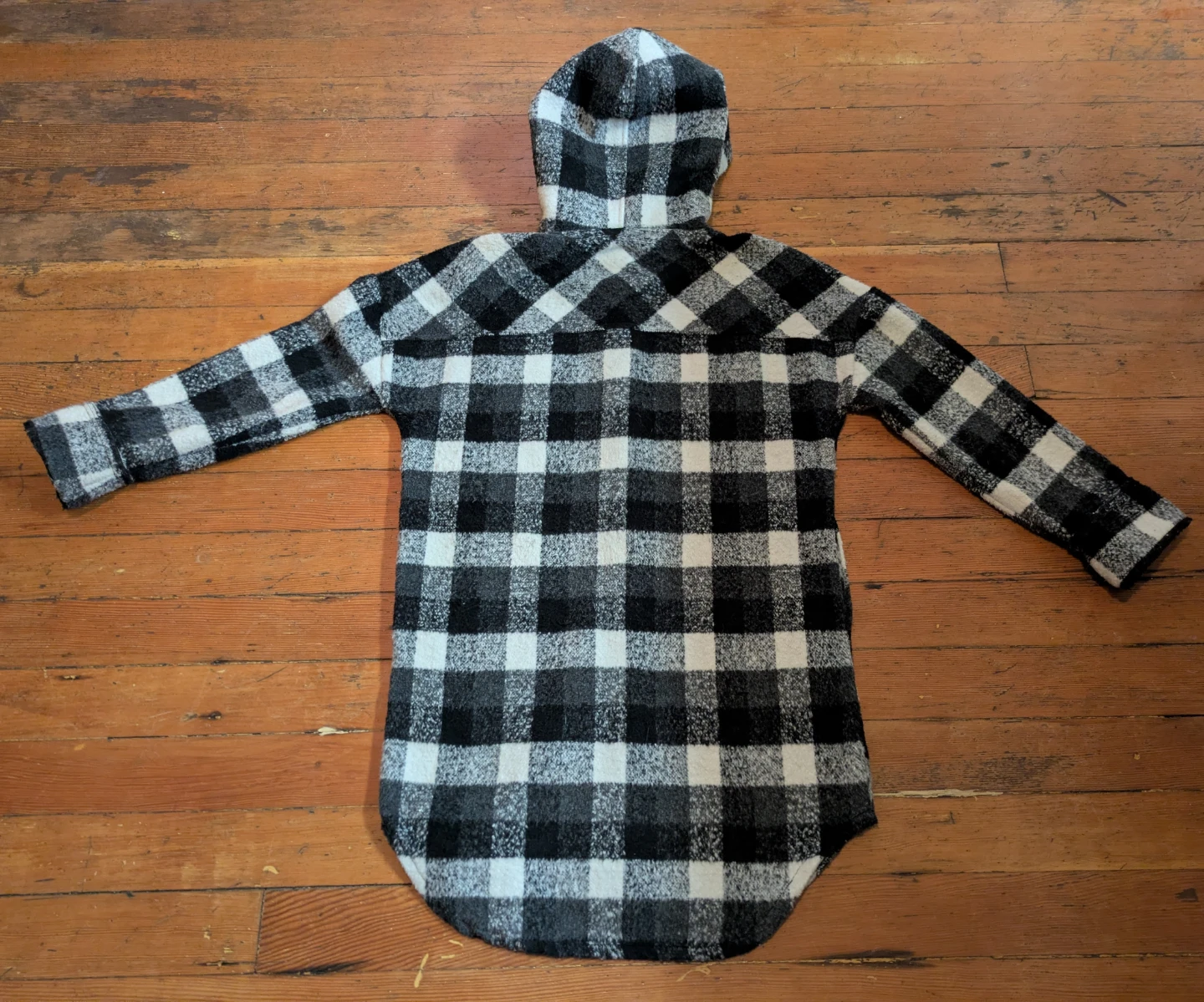Plaid Flannel Hooded Shacket sz Sm - photo 2