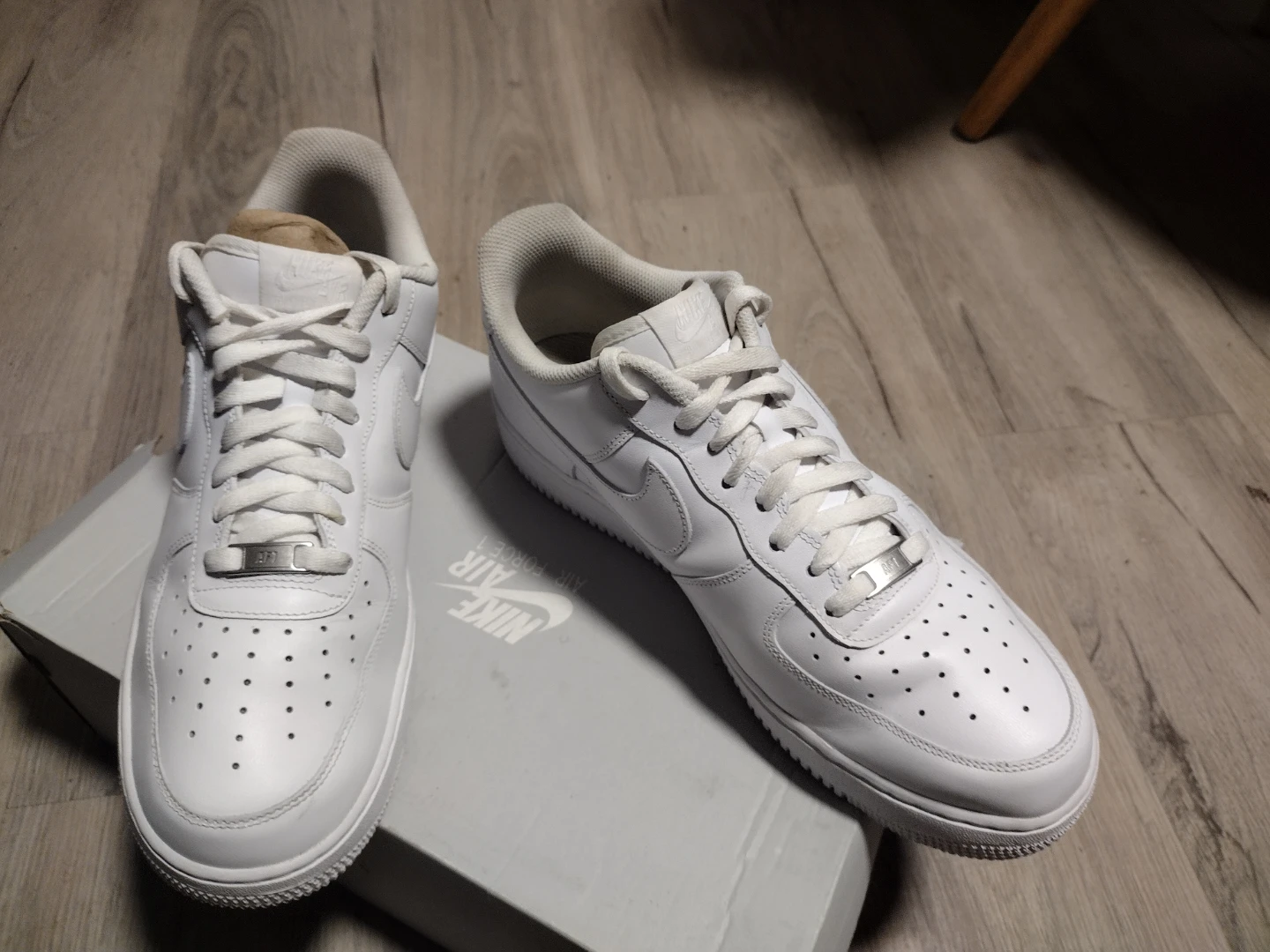 Nike Air Force 1 Low White Leather Sneakers - photo 3
