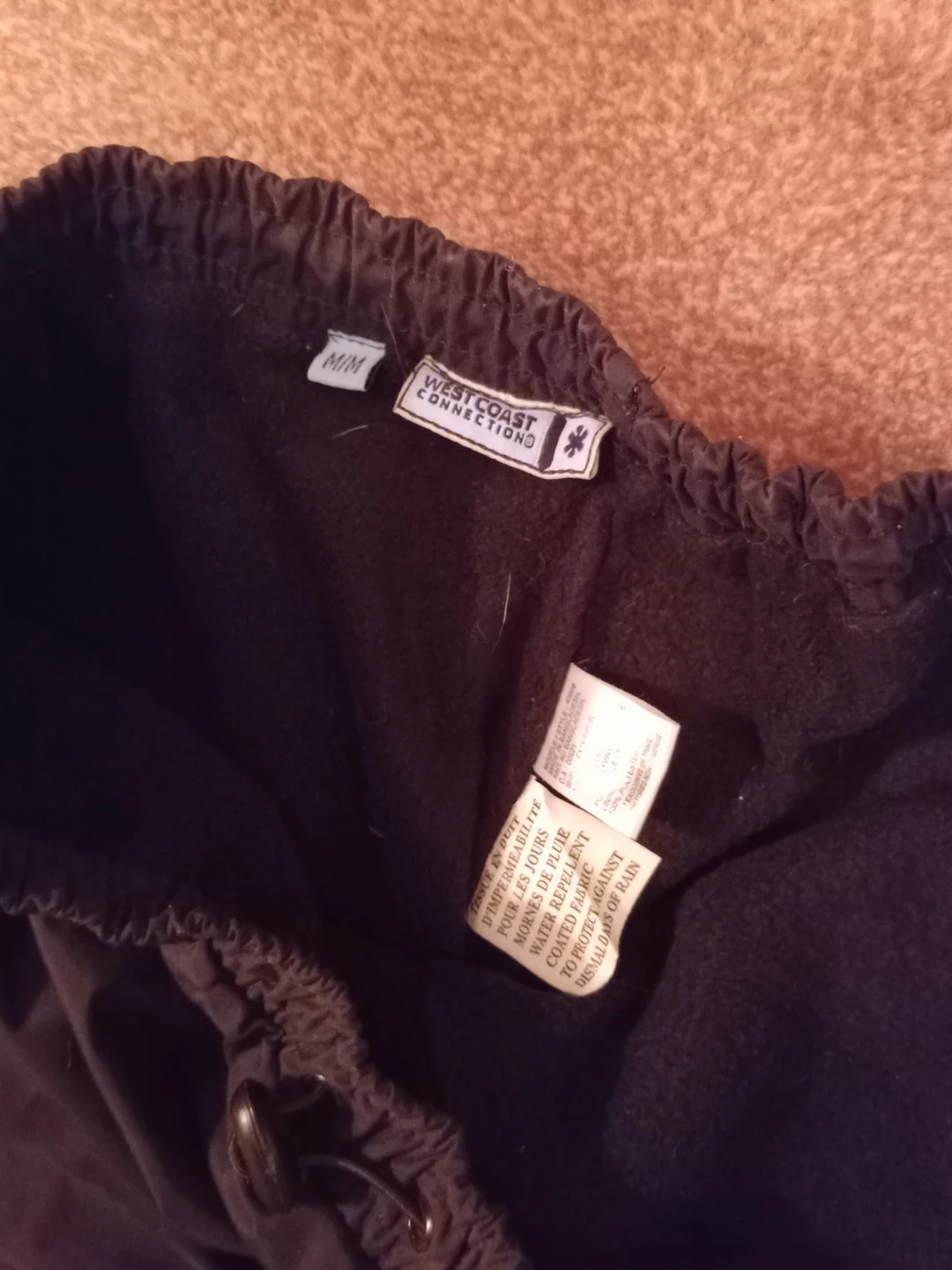 West Coast Connection Black Fleece-Lined Pants - Size M/M - photo 3