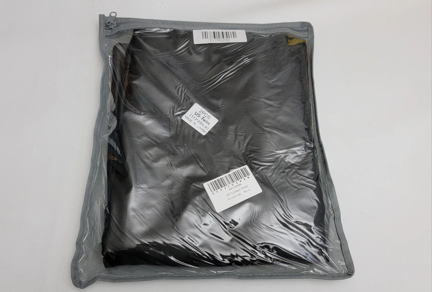 Erosebridal Black Satin-Like Duvet Cover Set Twin | 2-Piece - photo 2