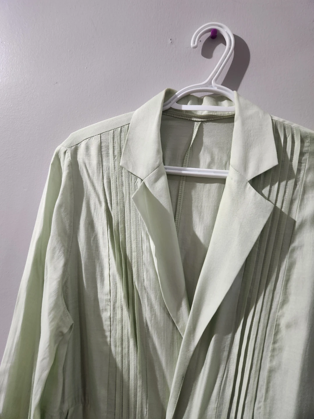 Light Green Long Duster Jacket