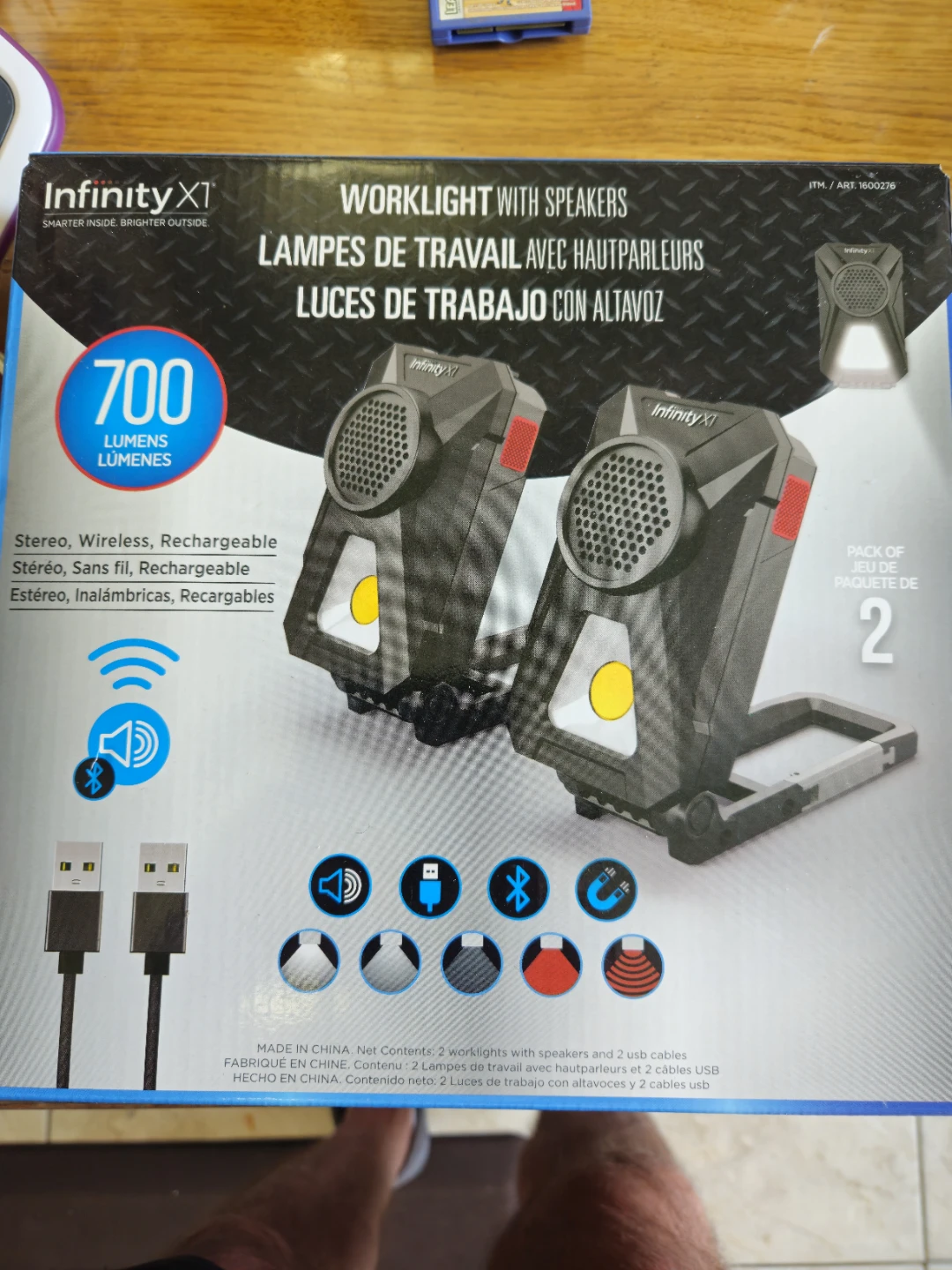 Infinity X1 Worklight with Speakers (2 Pack)