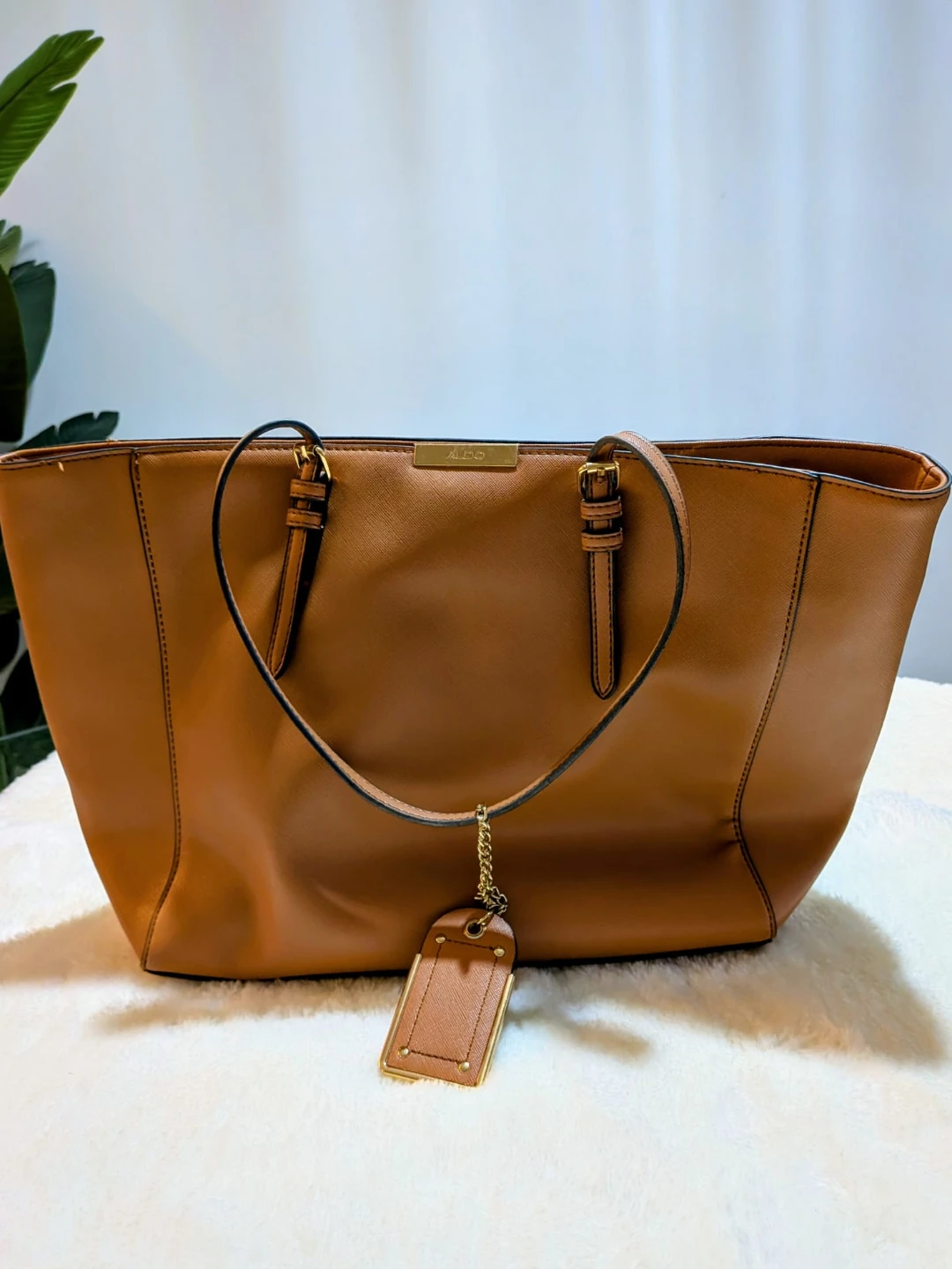 ALDO Tan Faux Leather Tote Bag - photo 2