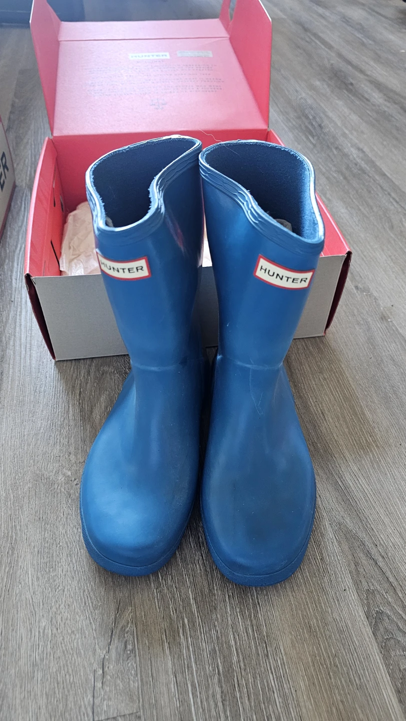 Hunter Kids Blue Rubber Rain Boots
