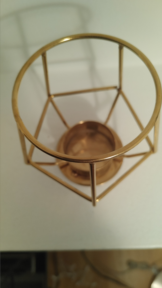 Gold Geometric Wire Candle Holder - photo 2