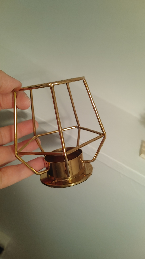 Gold Geometric Wire Candle Holder - photo 3