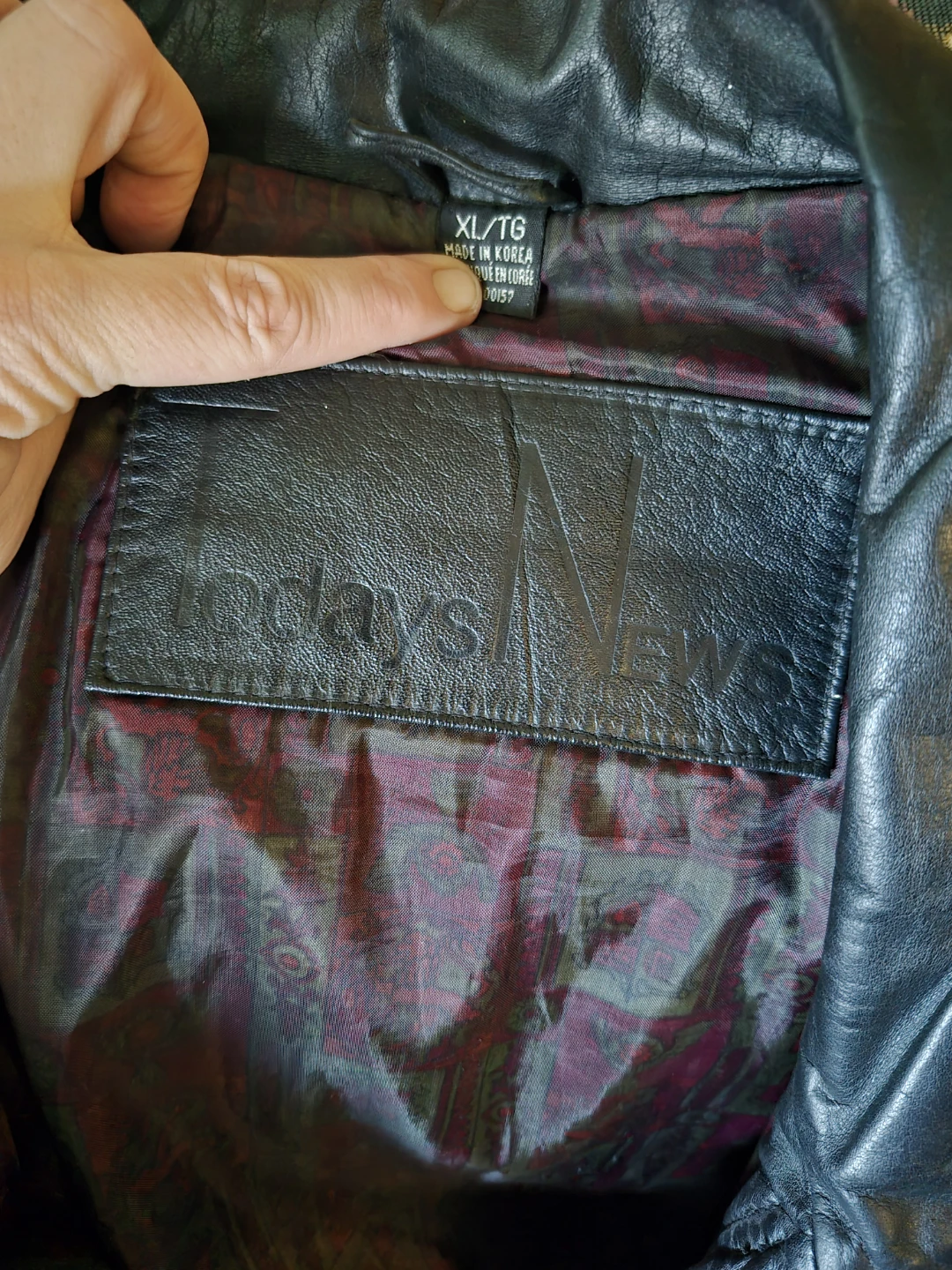 Today's News XL/TG Black Leather Jacket - photo 3