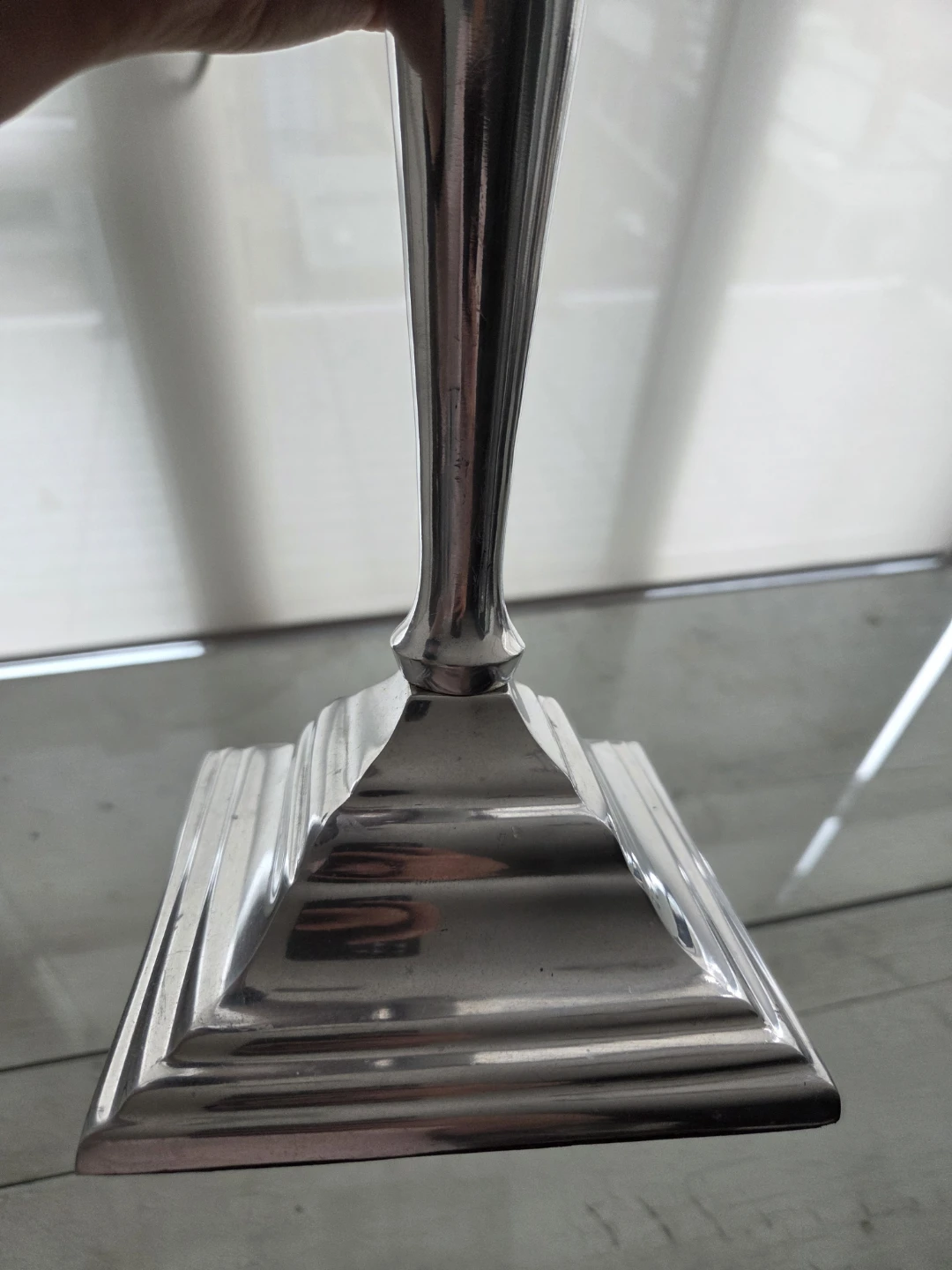 Silver Tone Candlestick Holder - photo 3