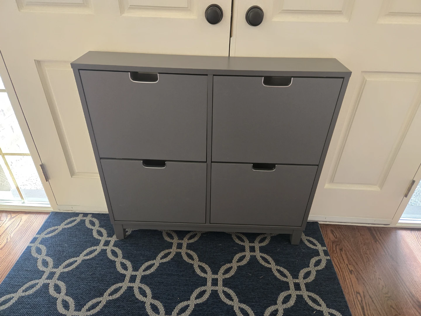 Grey 4-Tier Shoe Storage Cabinet (Ikea Stall)