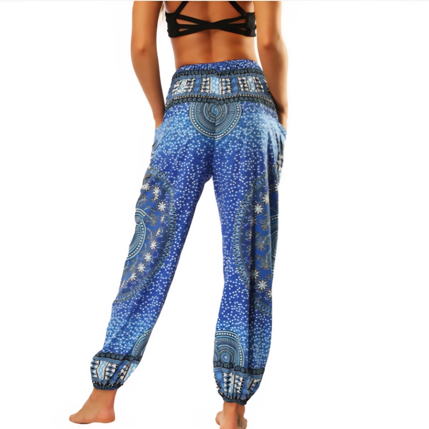 BRAND NEW Harem Pants, High Waist Yoga Boho Trousers w/ Pockets - photo 2