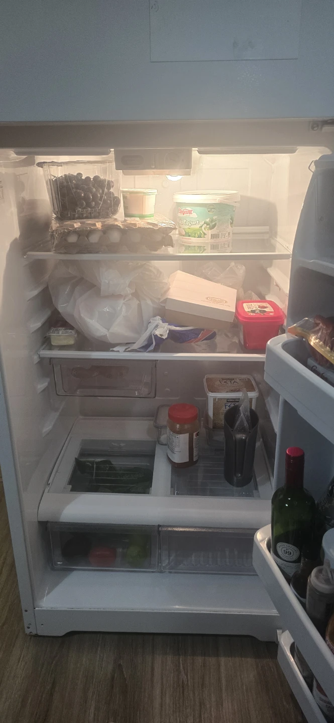 White GE Top Freezer Refrigerator - photo 3