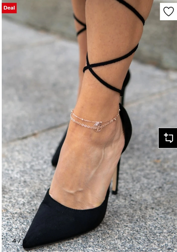 NEW!   SERASAR Gold-Coloured Anklet with Tree of Life Charm - photo 4