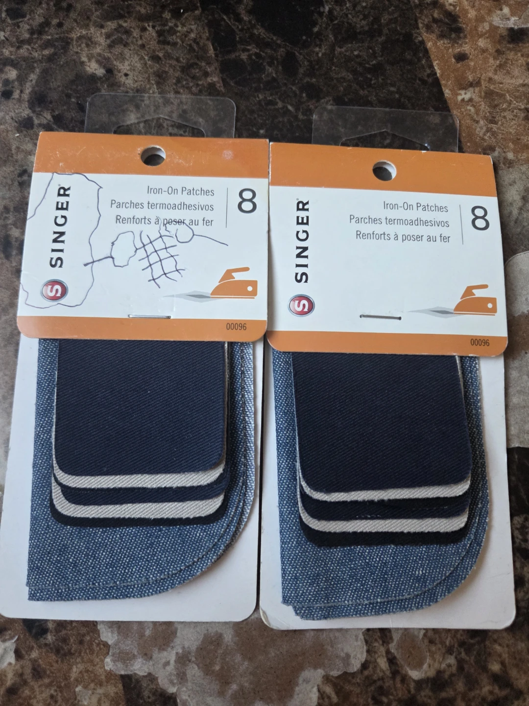 Brand New Singer 8 Count Peel and Stick Patches, 2 Sizes $6 EACH