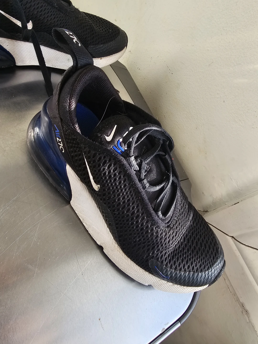 Nike Air Max 270 Black Blue Running Shoes - photo 5