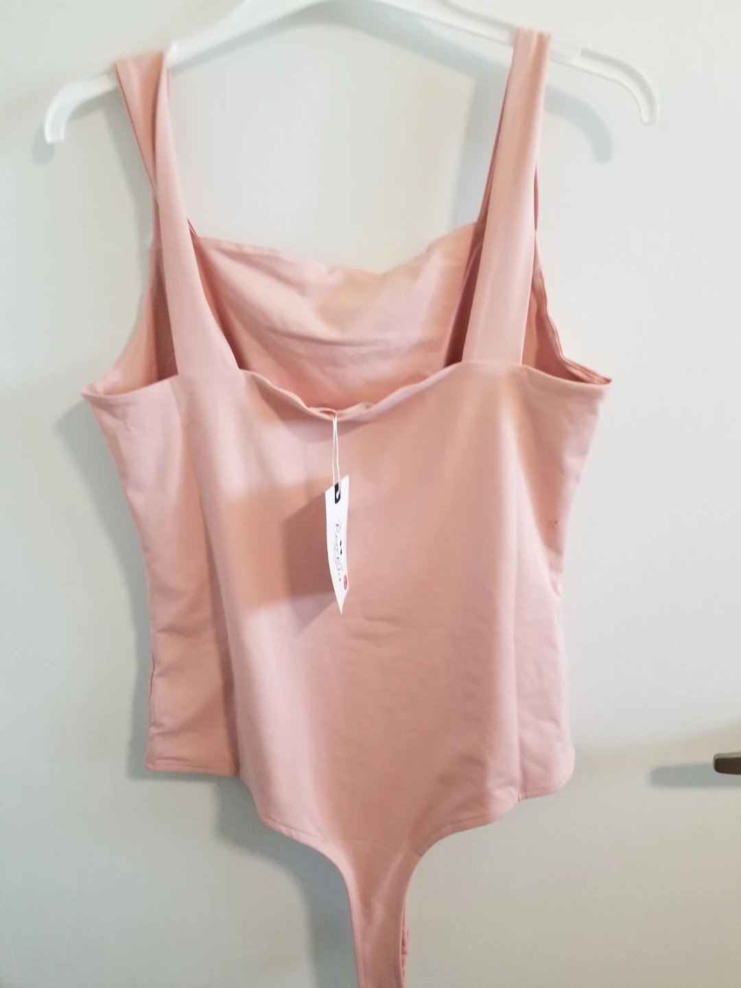 ReoRia Pink Square Neck Bodysuit - Size L - photo 2