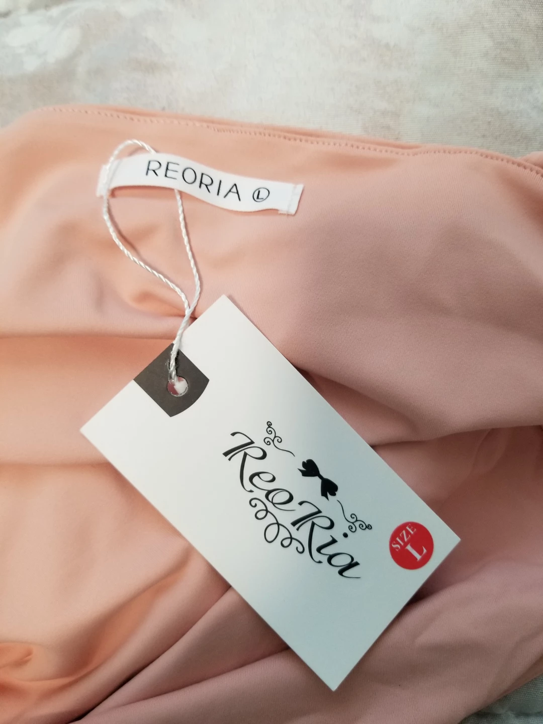 ReoRia Pink Square Neck Bodysuit - Size L - photo 3
