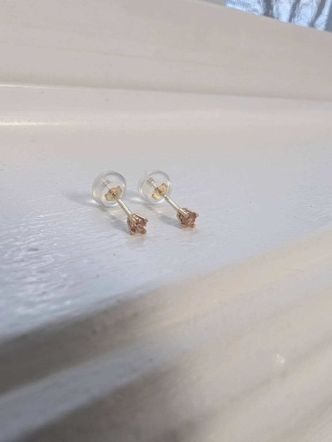 Brand New 14K Yellow Gold Diamond Earrings For Sale - photo 2